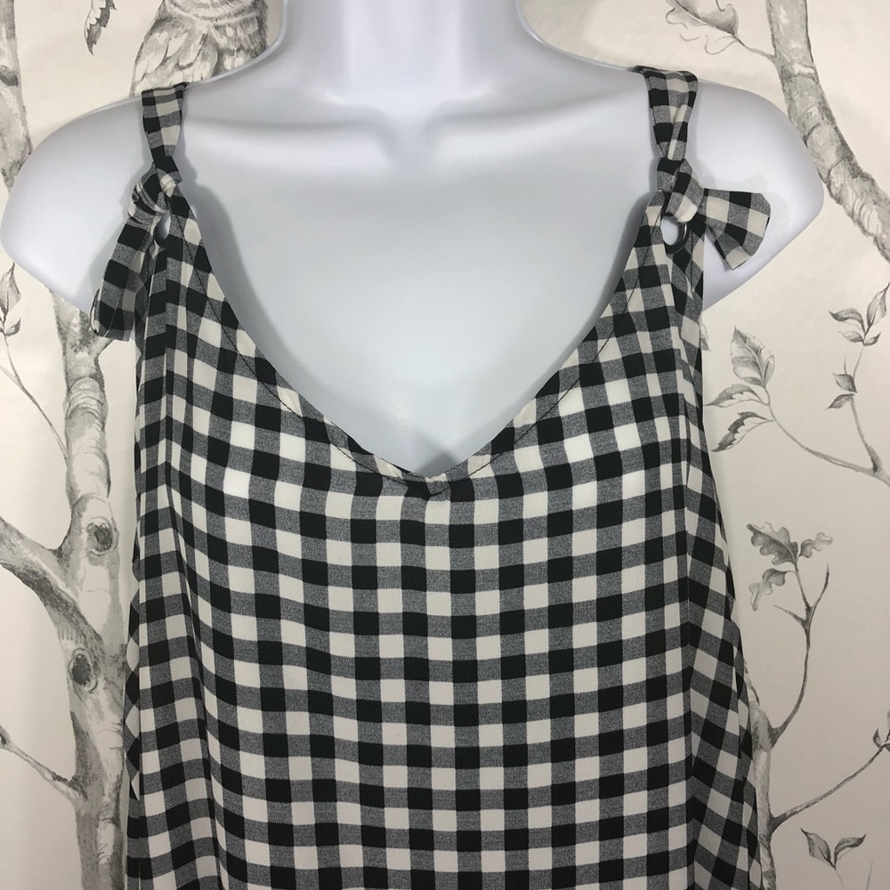 NWT Black & White Gingham O-Ring Cami - Picture 4 of 5